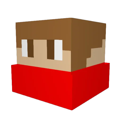 PoggerJazz Minecraft avatar head, 3D render