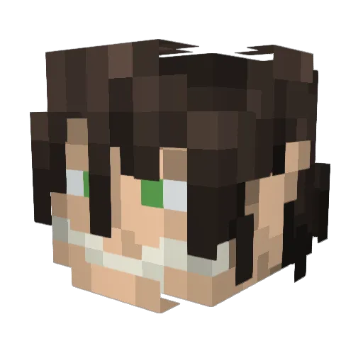 PoggersLoger Minecraft avatar head, 3D render