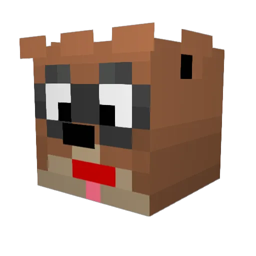 Poggychamp Minecraft avatar head, 3D render