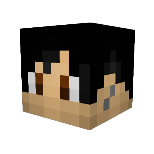 PogiBoyy Minecraft avatar head, 3D render