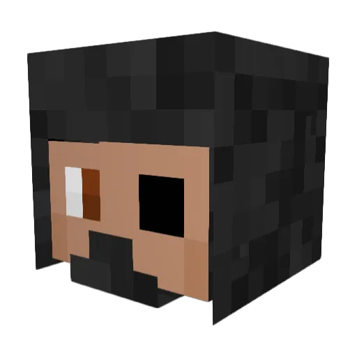 Pogimon Minecraft avatar head, 3D render