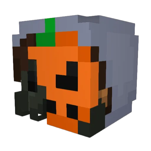 Pogisicion Minecraft avatar head, 3D render