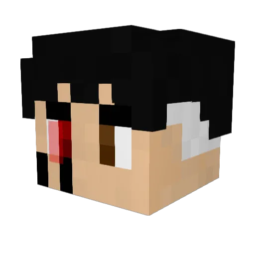 Pogkin Minecraft avatar head, 3D render