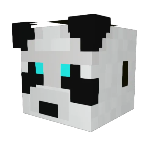 Poglen Minecraft avatar head, 3D render