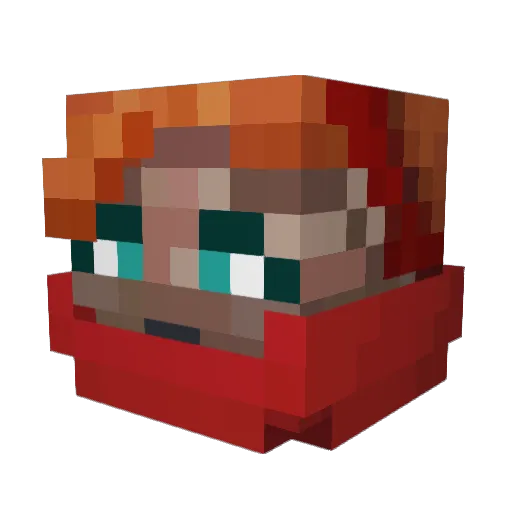 Pogo776 Minecraft avatar head, 3D render