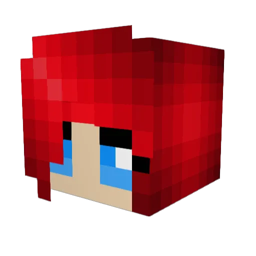 Pogofreak Minecraft avatar head, 3D render
