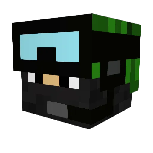 Pogrromca Minecraft avatar head, 3D render