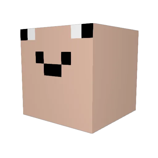Pogslog Minecraft avatar head, 3D render