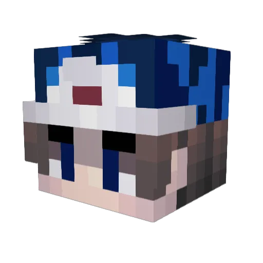 Poh0llo Minecraft avatar head, 3D render