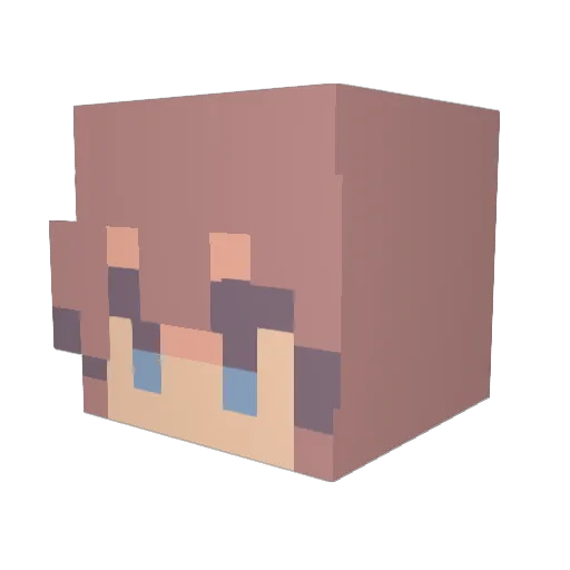 Poh721 Minecraft avatar head, 3D render