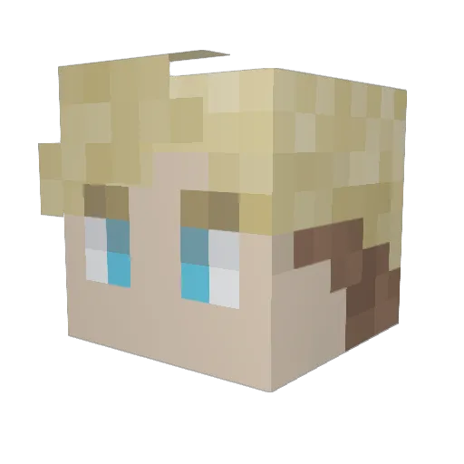 Pohaku04 Minecraft avatar head, 3D render