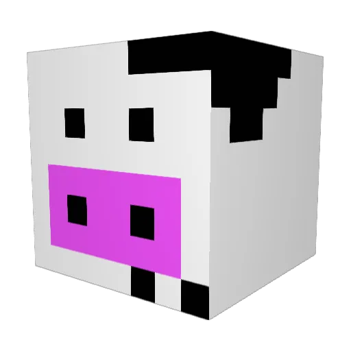 Pohh_Luna20 Minecraft avatar head, 3D render