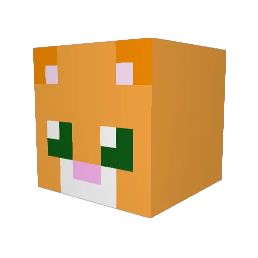 PohmRudolf Minecraft avatar head, 3D render