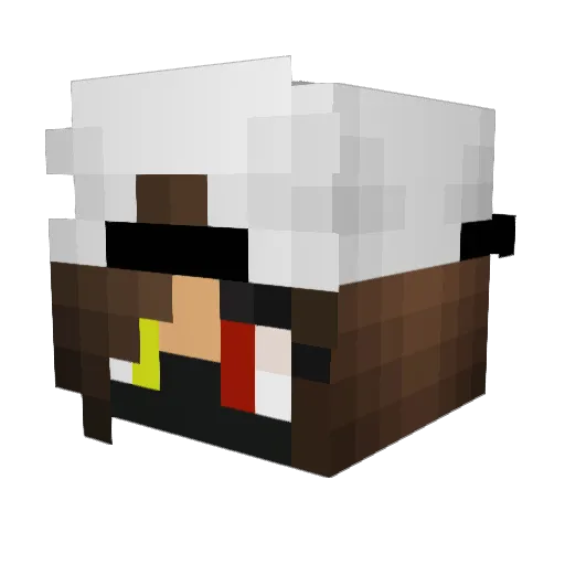 PoiHoiHoi Minecraft avatar head, 3D render
