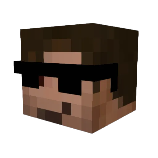 PoifectJenius Minecraft avatar head, 3D render