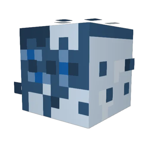 Poifoifish Minecraft avatar head, 3D render