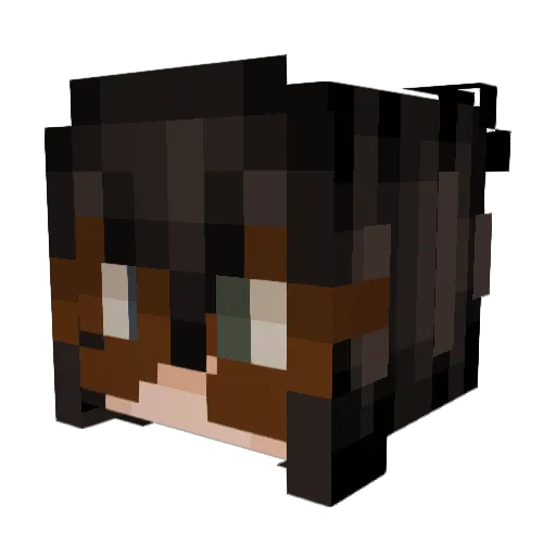 Poiiony Minecraft avatar head, 3D render