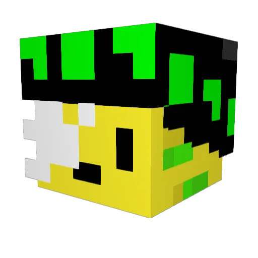 PointSpark Minecraft avatar head, 3D render
