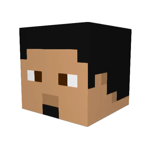 Point_nard Minecraft avatar head, 3D render