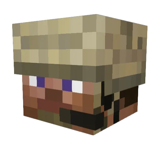 Point_of_order_ Minecraft avatar head, 3D render