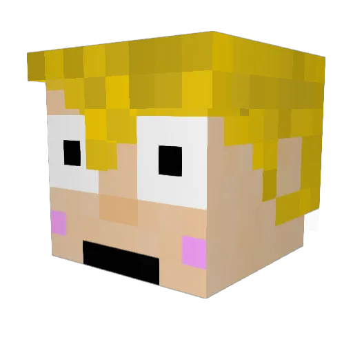 PointerDanielo Minecraft avatar head, 3D render