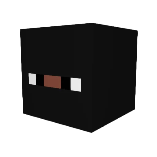 Pointk Minecraft avatar head, 3D render