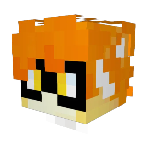 Pointlesstext Minecraft avatar head, 3D render