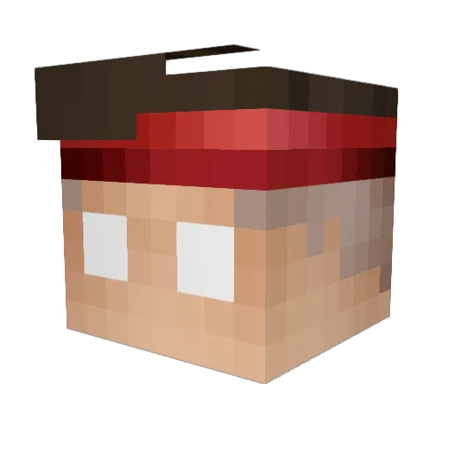 Points Minecraft avatar head, 3D render