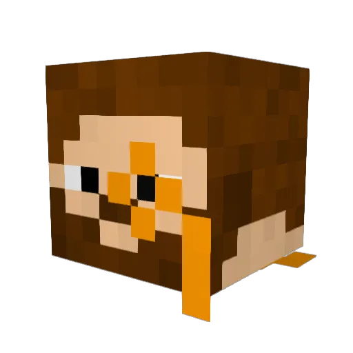 Pointy130 Minecraft avatar head, 3D render