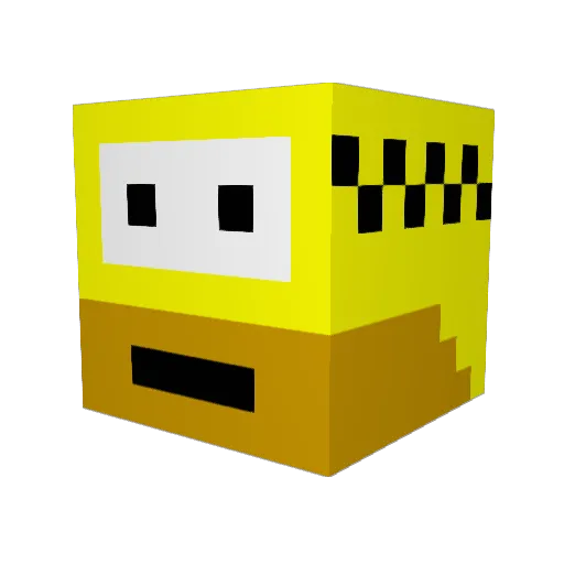 PointyQwe Minecraft avatar head, 3D render