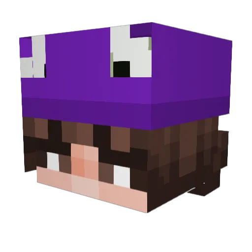 PointySpiky Minecraft avatar head, 3D render