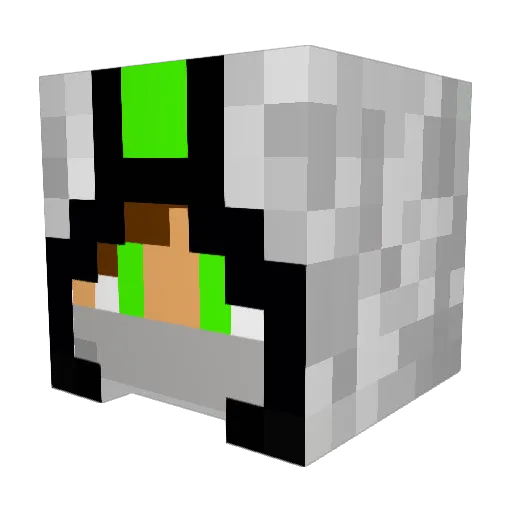 Pointypencil Minecraft avatar head, 3D render