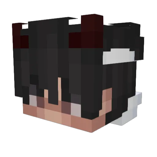 Poiromi Minecraft avatar head, 3D render