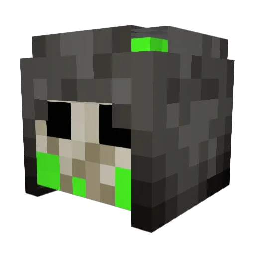 Poirpose Minecraft avatar head, 3D render