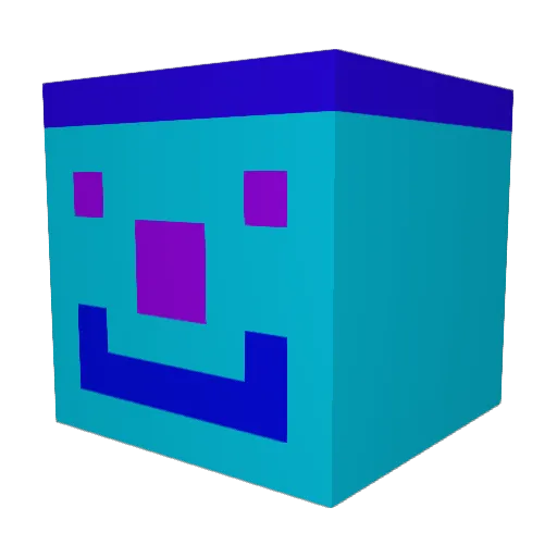 Poisedz Minecraft avatar head, 3D render