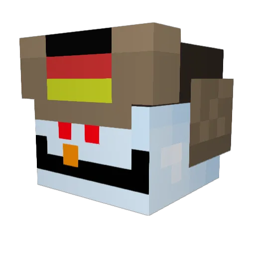Poisend Minecraft avatar head, 3D render