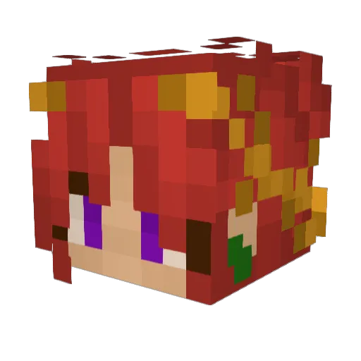 PoisionIvyz Minecraft avatar head, 3D render