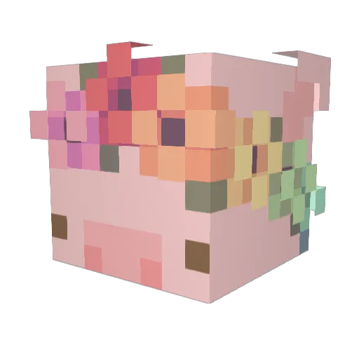 PoisonBat Minecraft avatar head, 3D render