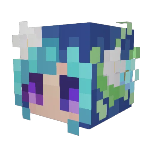 PoisonDragon2 Minecraft avatar head, 3D render