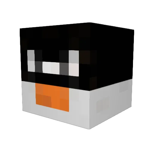 PoisonDuck Minecraft avatar head, 3D render