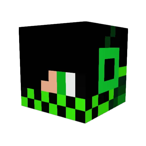 PoisonEye18 Minecraft avatar head, 3D render