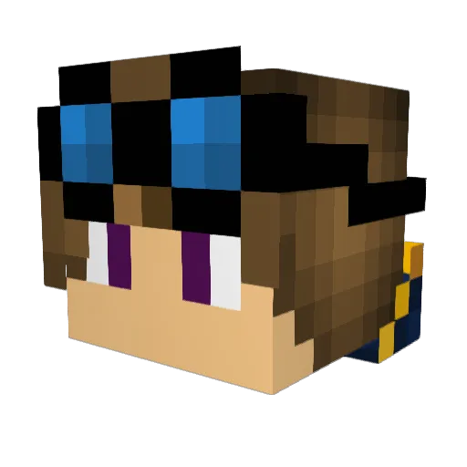 PoisonGuard Minecraft avatar head, 3D render