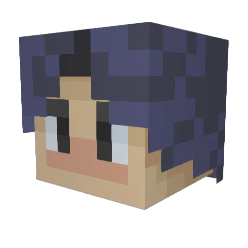 PoisonLettuce Minecraft avatar head, 3D render