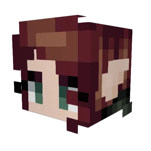 PoisonMuffinz Minecraft avatar head, 3D render