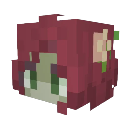PoisonQuin Minecraft avatar head, 3D render