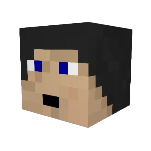 PoisonSpoon Minecraft avatar head, 3D render