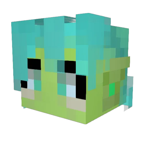 PoisonSugarPill Minecraft avatar head, 3D render