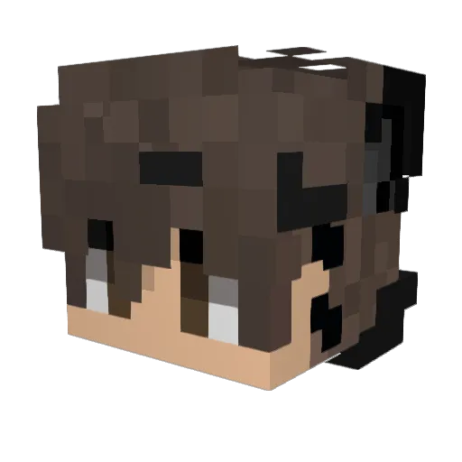 Poison_x_ Minecraft avatar head, 3D render
