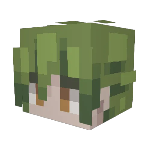 Poisonboy999 Minecraft avatar head, 3D render