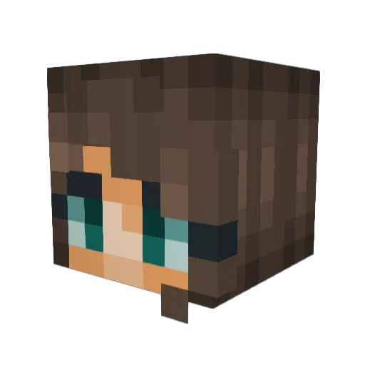 Poisonbrassgears Minecraft avatar head, 3D render